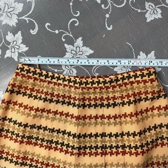 Vintage 60s Hudson’s Bay Company Houndstooth Pleated Skirt - Picture 7 of 12